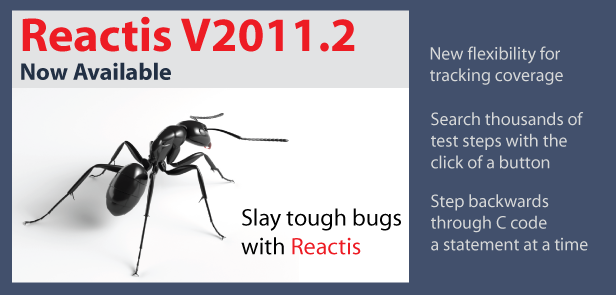 Reactis V2011.2 Now Available